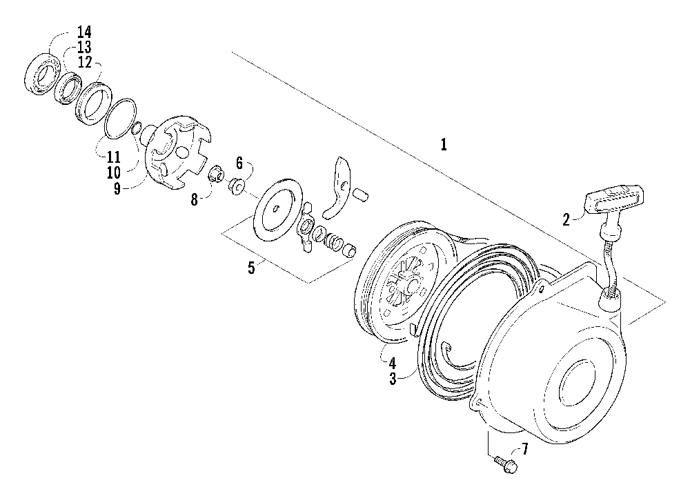 Recoil starter assembly