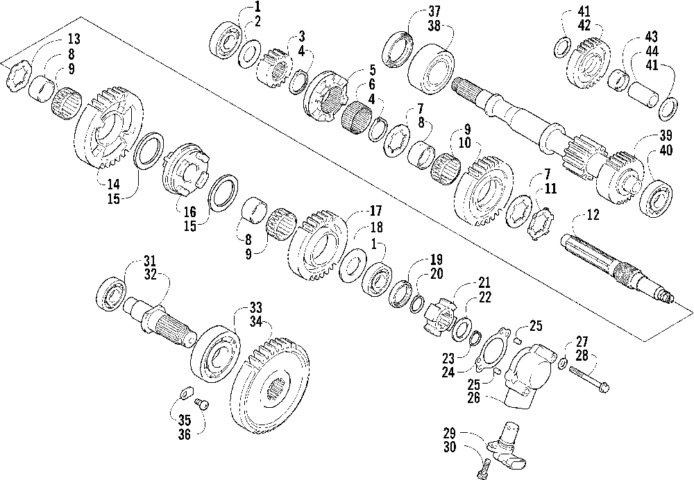 Secondary transmission assembly