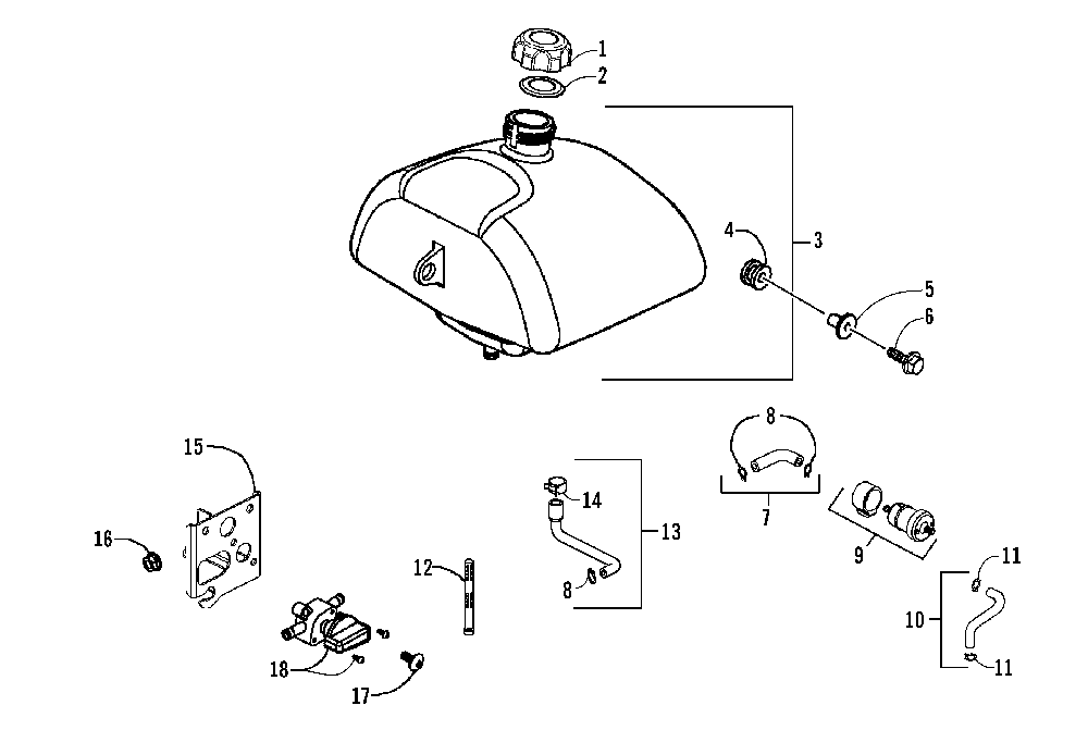 Gas tank assembly