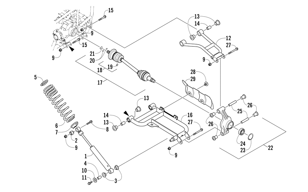 Rear suspension assembly