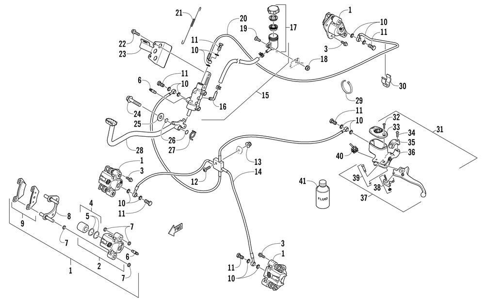 Hydraulic brake assembly