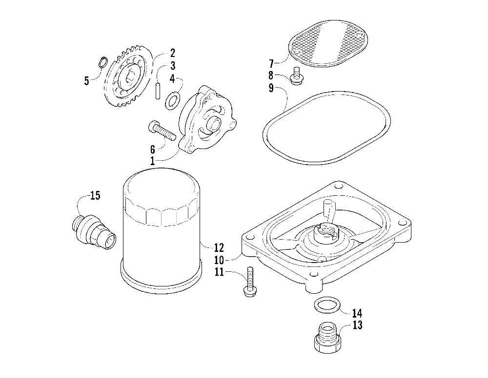 Oil filter_pump assembly