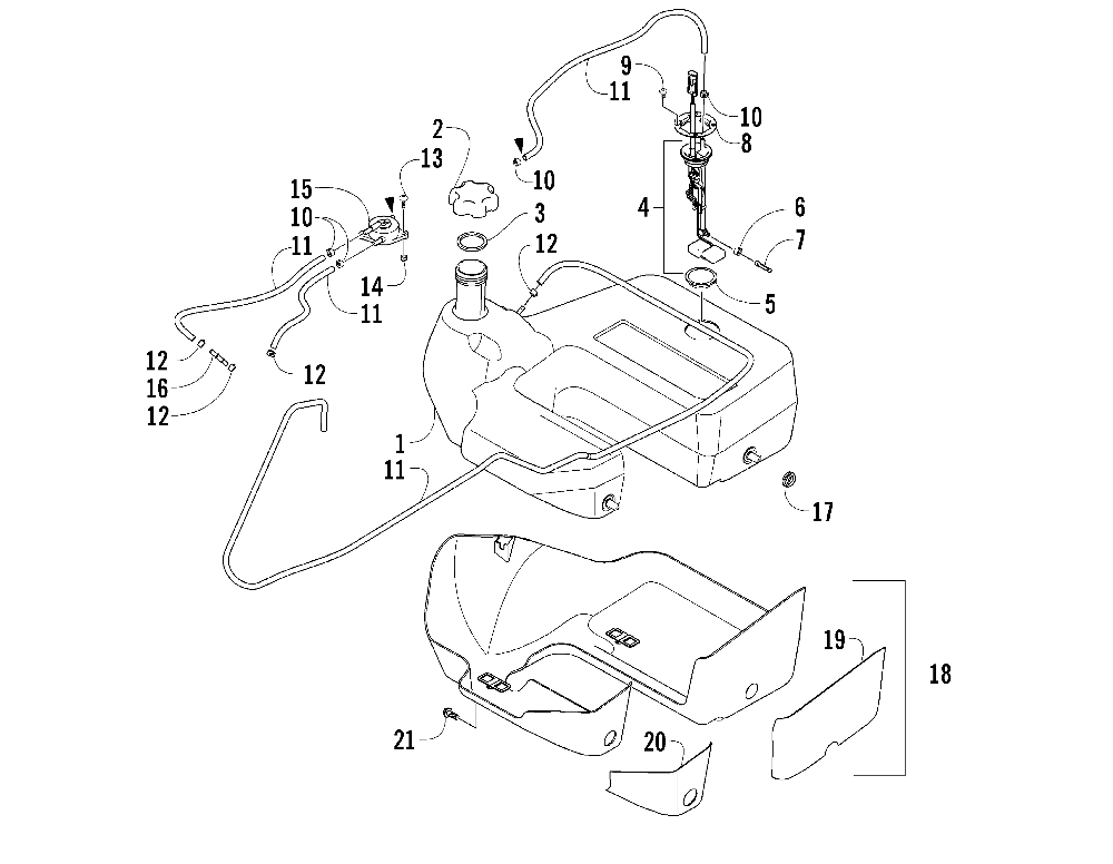 Gas tank assembly