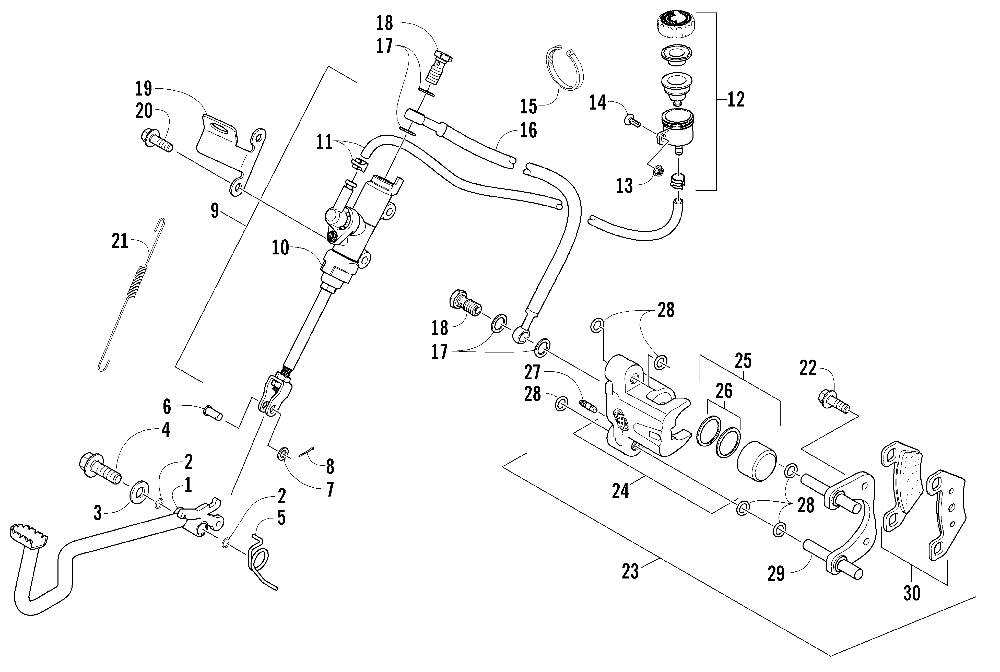 Auxiliary brake assembly