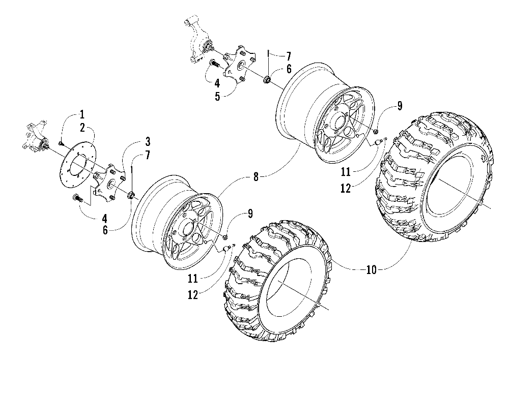 Wheel and tire assembly