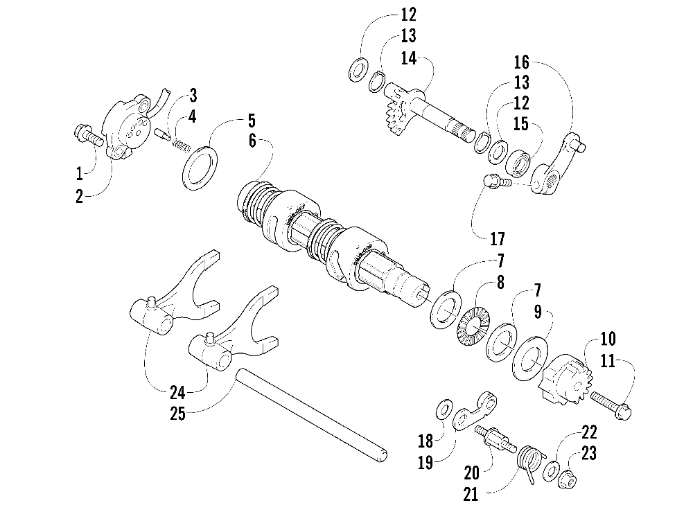 Gear shifting assembly