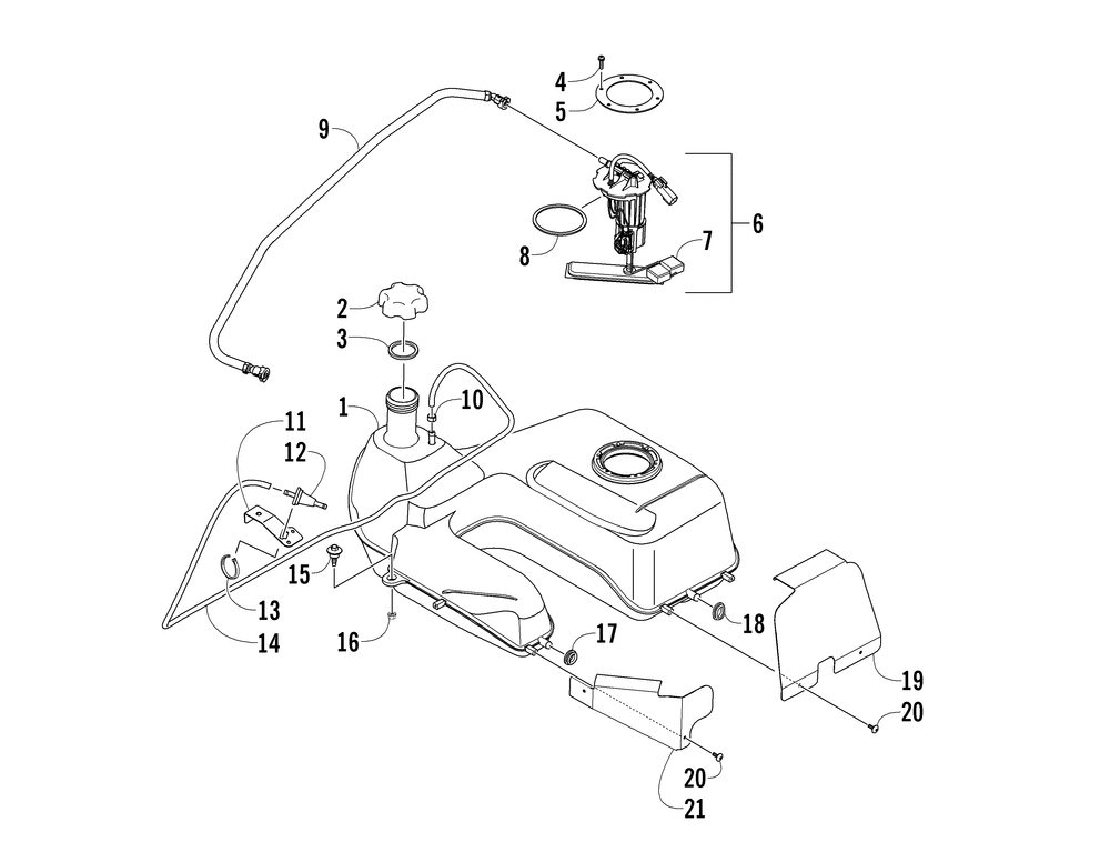 Gas tank assembly