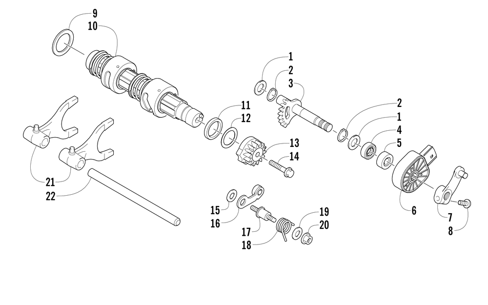 Gear shifting assembly