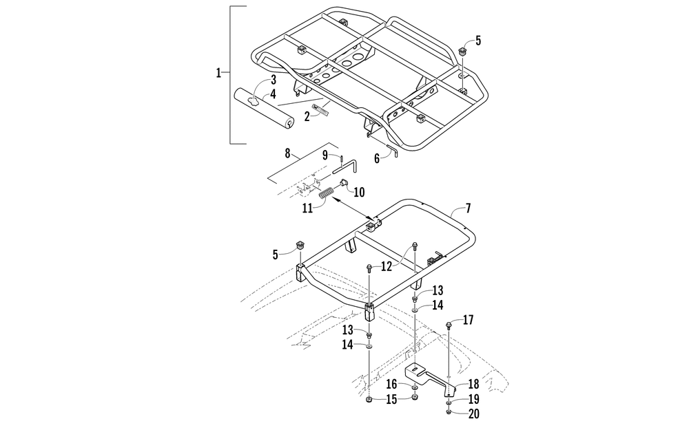 Rear rack assembly