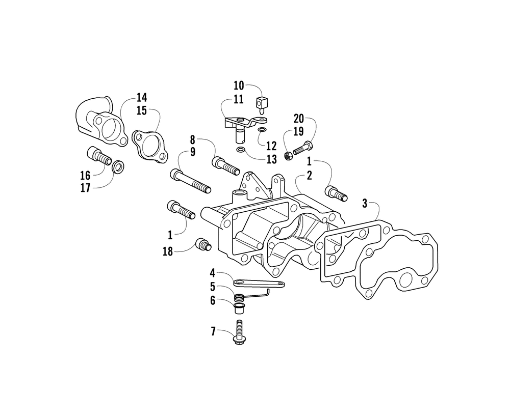 Intake manifold and throttle control assembly