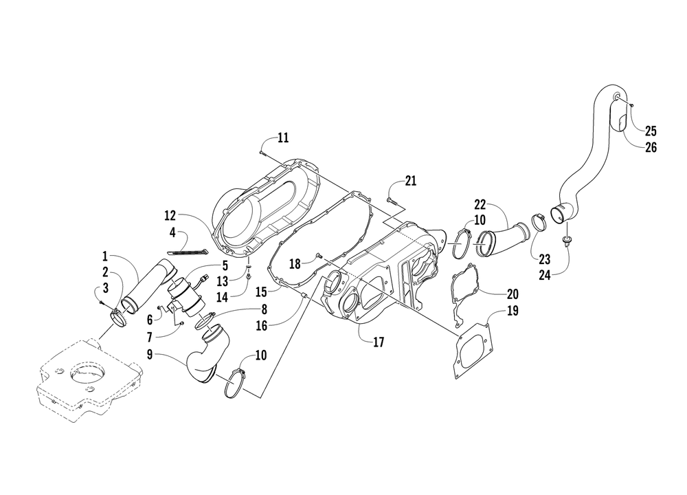 Case_belt cooling assembly