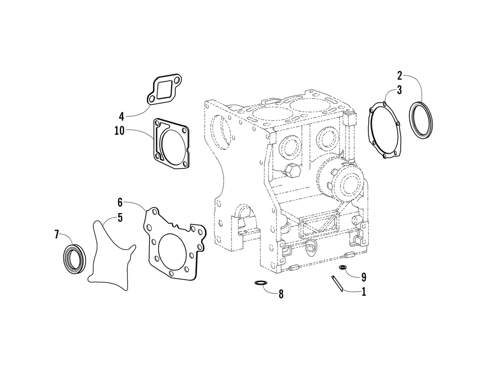 Bottom end gasket set assembly