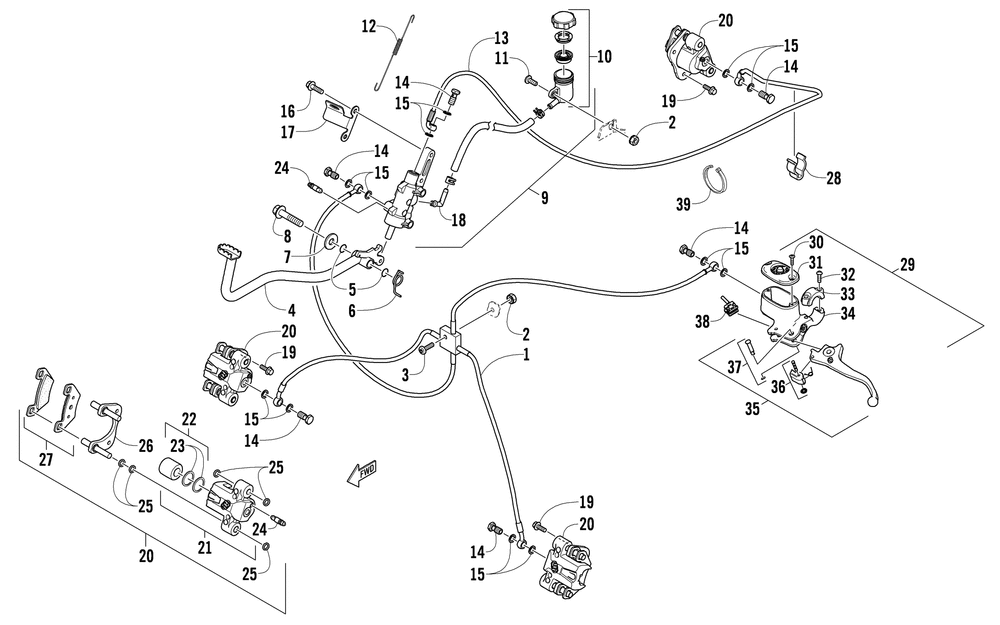 Hydraulic brake assembly