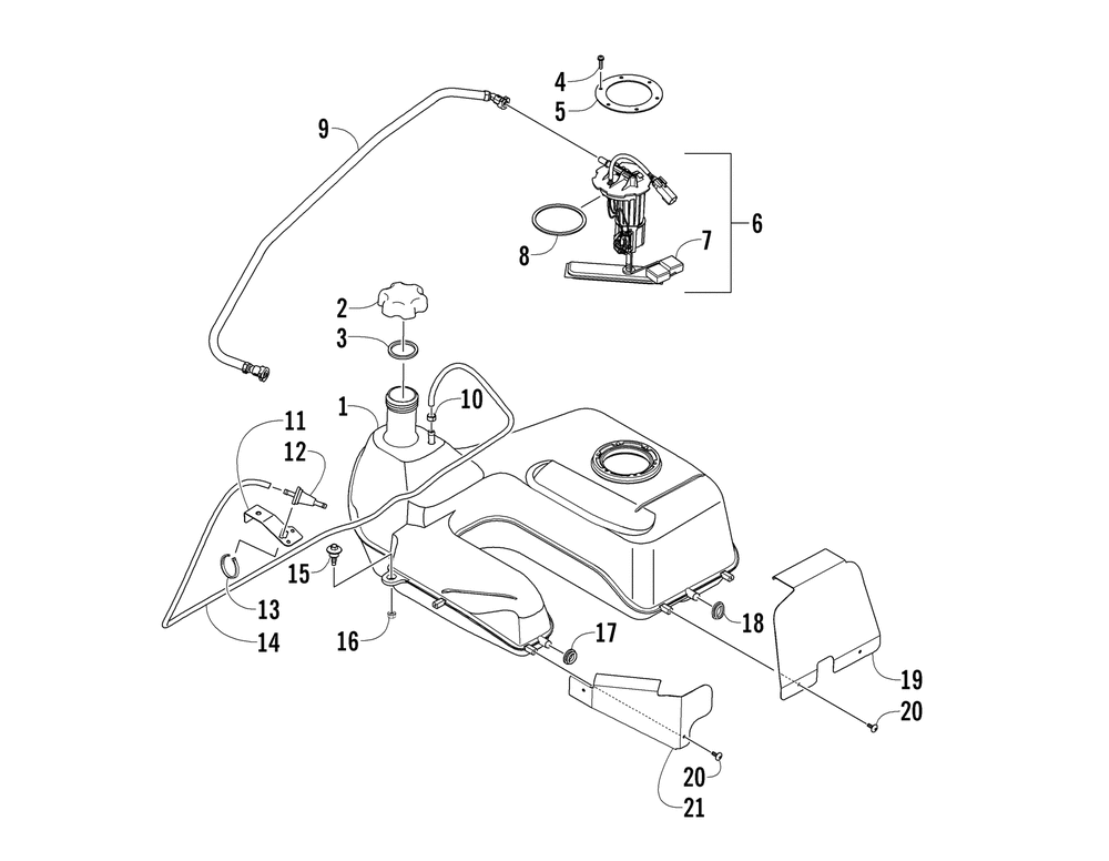 Gas tank assembly