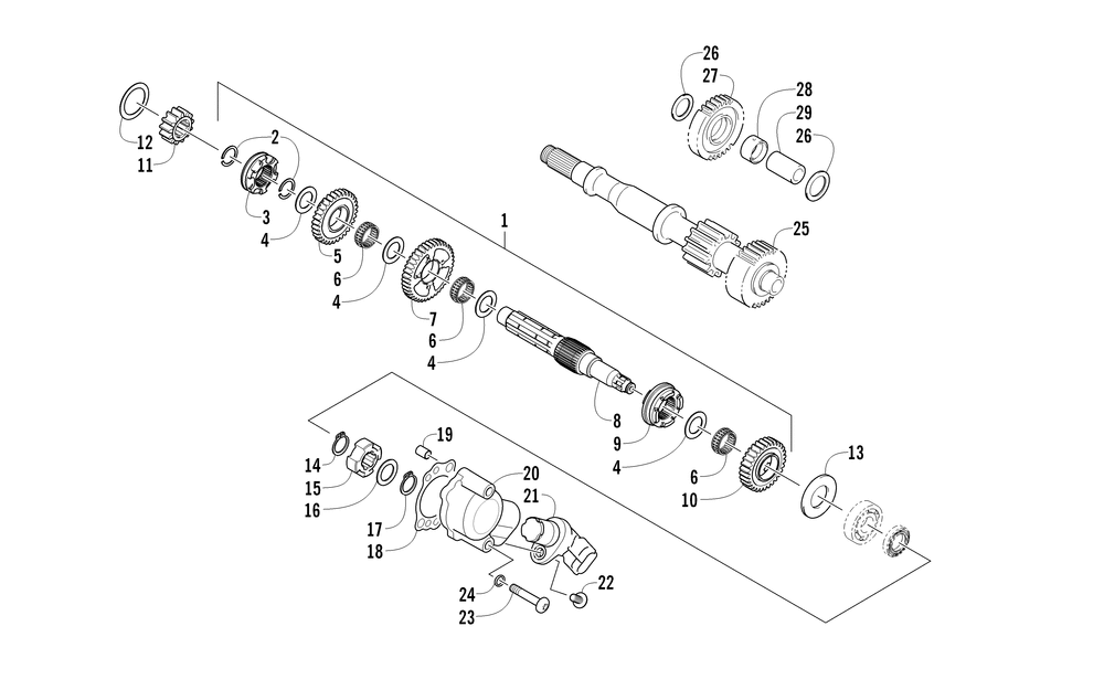 Secondary transmission assembly