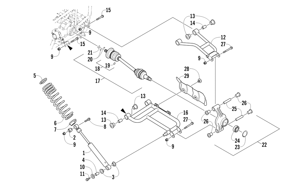 Rear suspension assembly