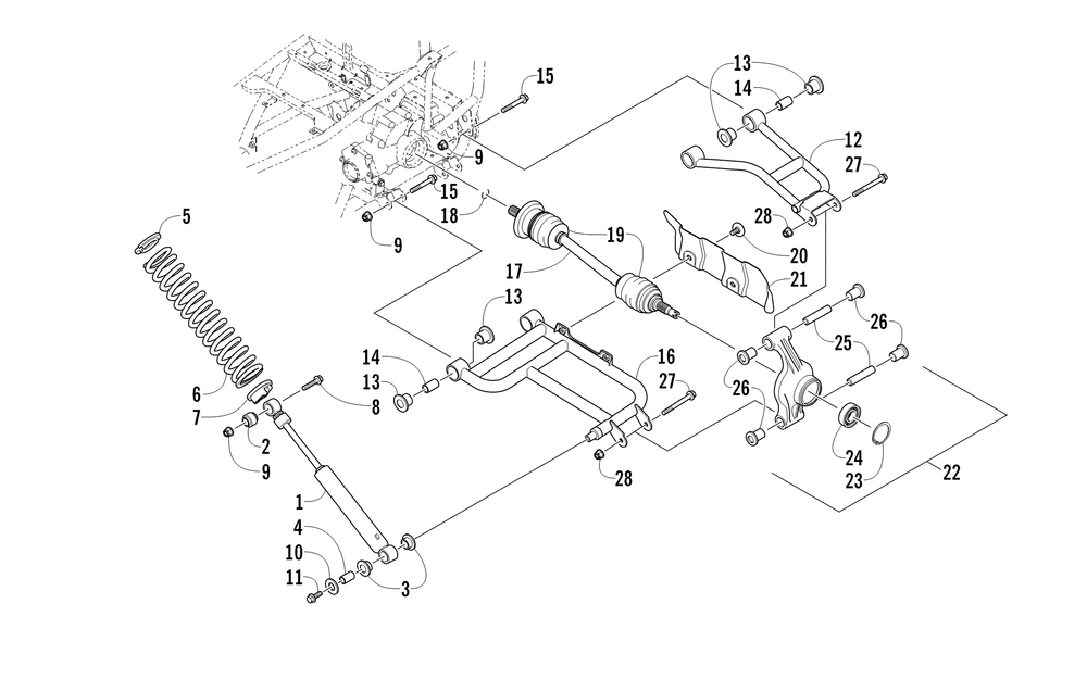 Rear suspension assembly