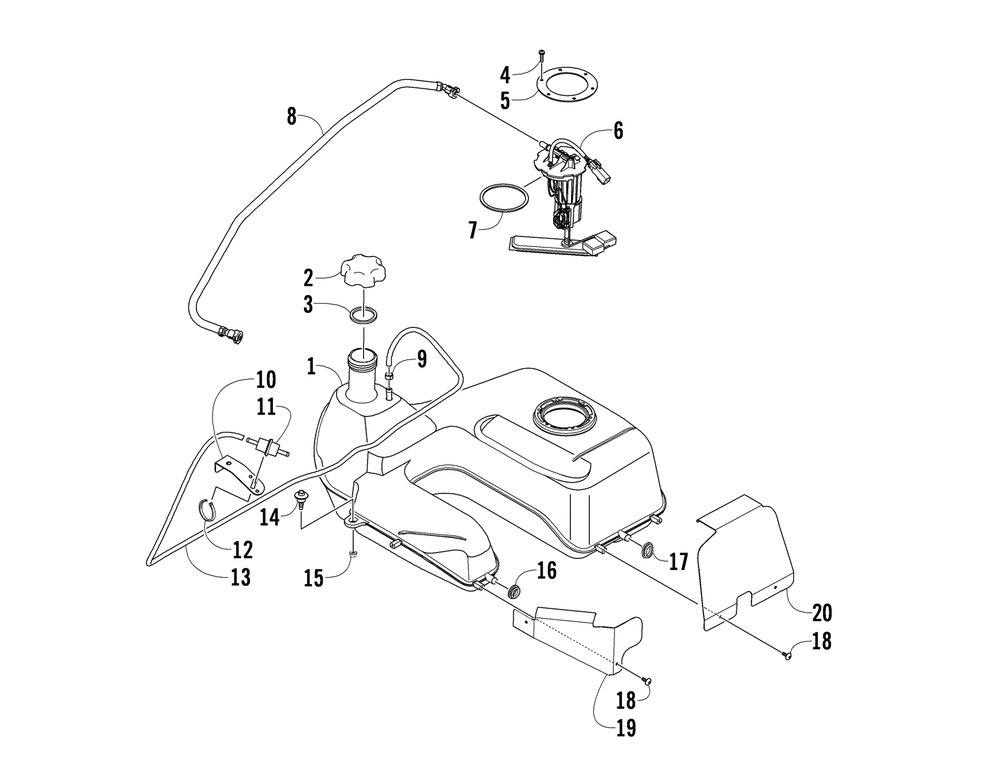 Gas tank assembly