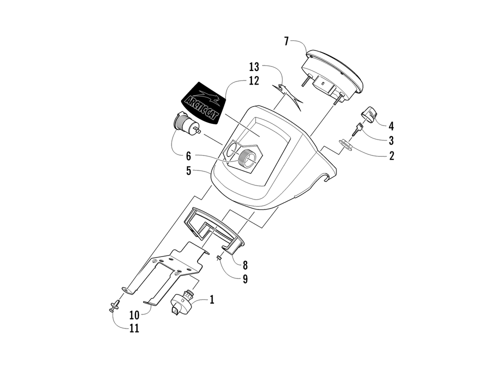 Instrument pod assembly (1pusb)