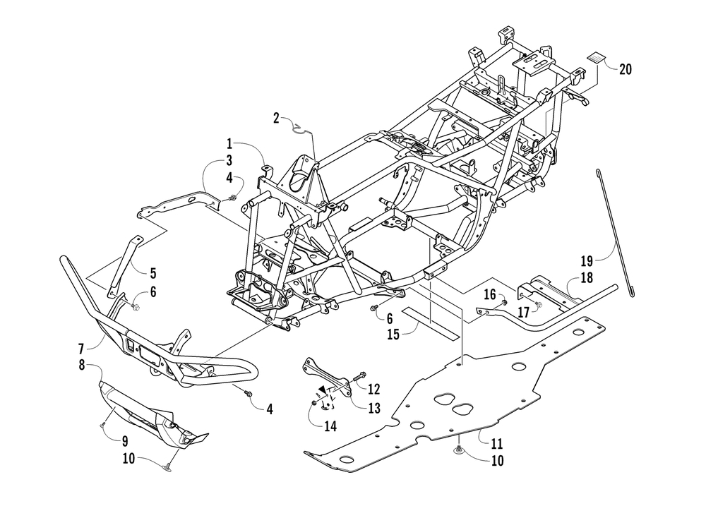 Frame and related parts (1pusg)