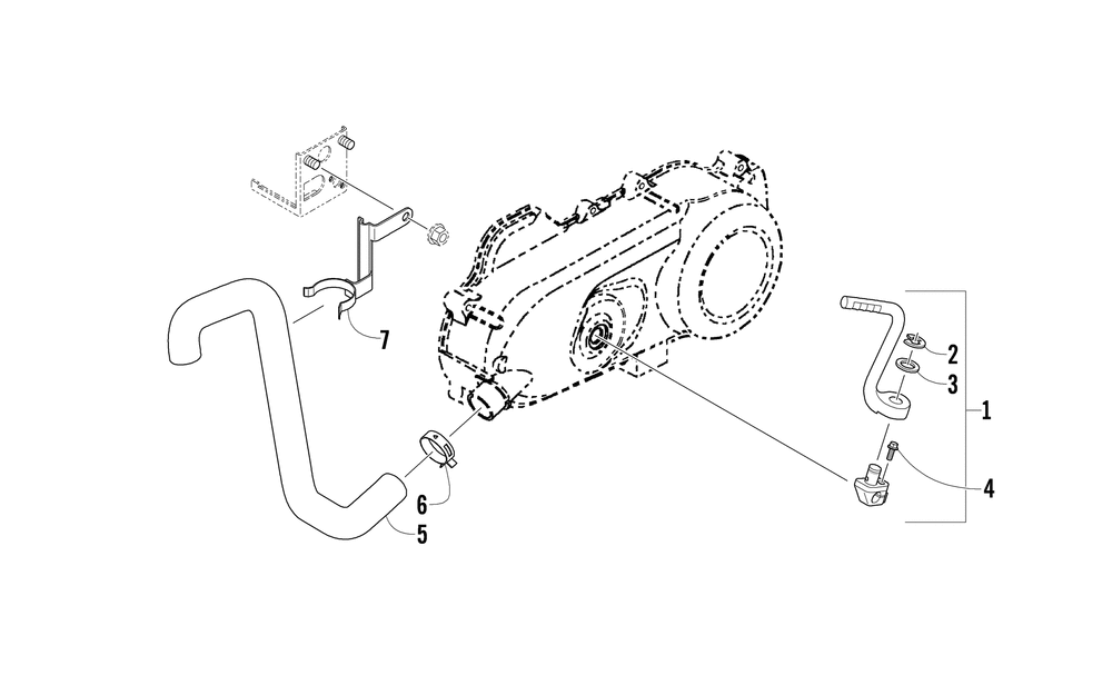 Kick starter and cooling duct assembly