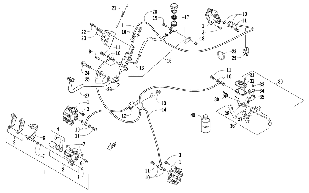 Hydraulic brake assembly