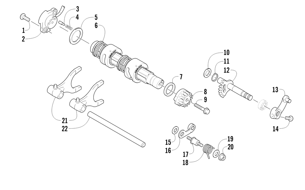 Gear shifting assembly