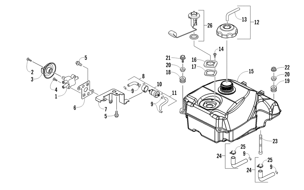 Gas tank assembly