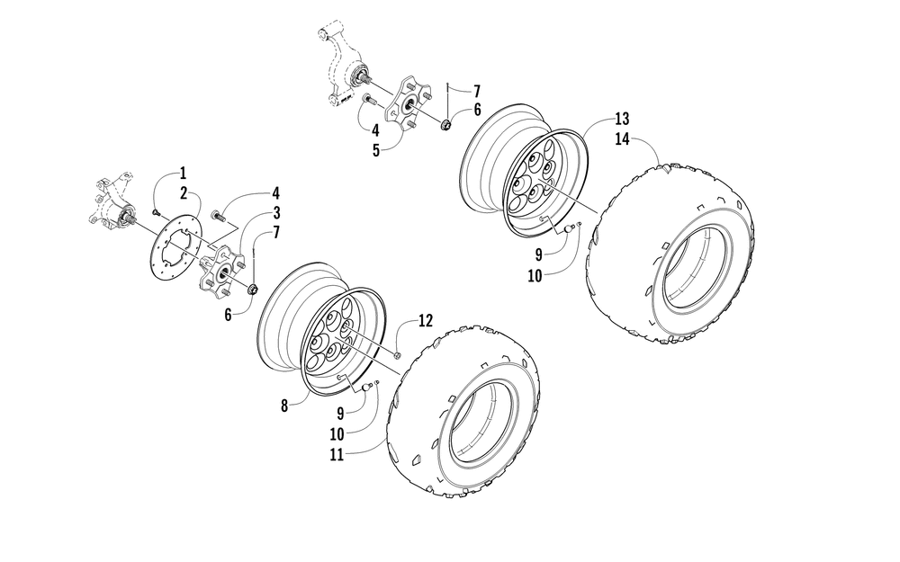 Wheel and tire assembly