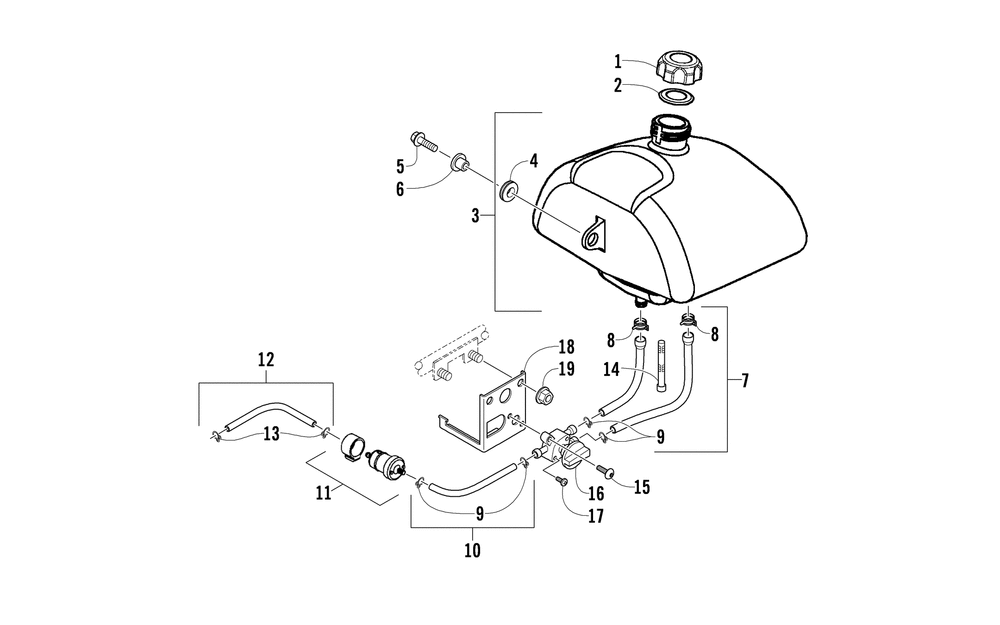 Gas tank assembly