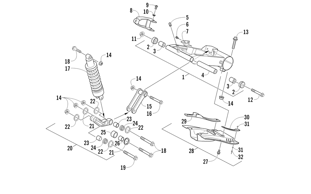 Rear suspension assembly