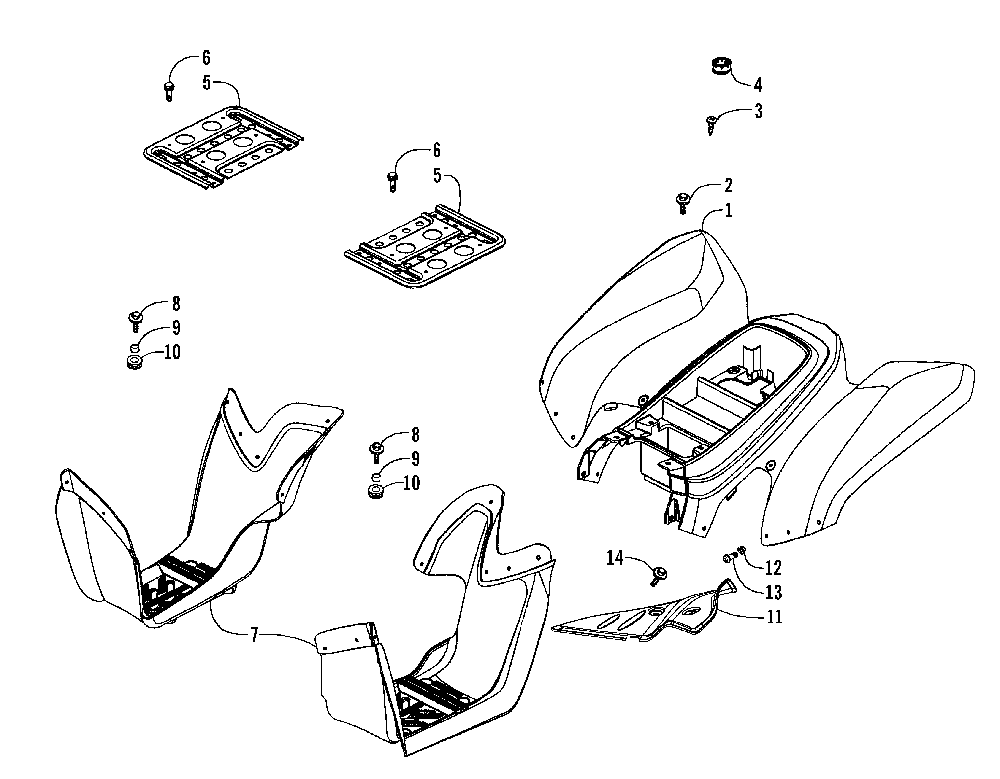 Rear body panel assembly