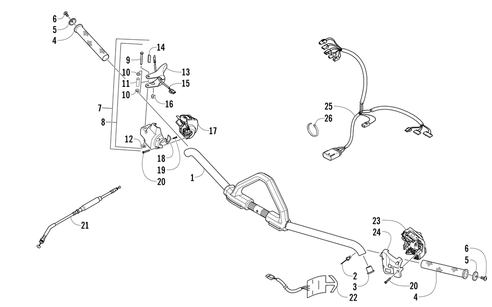 Handlebar and controls