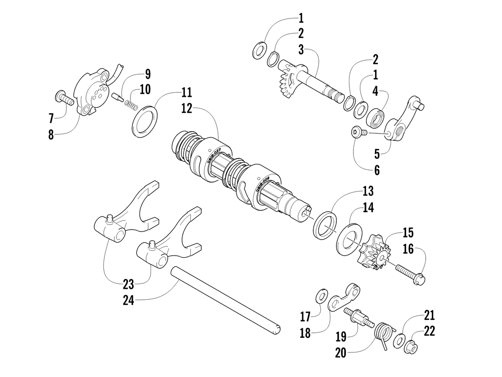 Gear shifting assembly