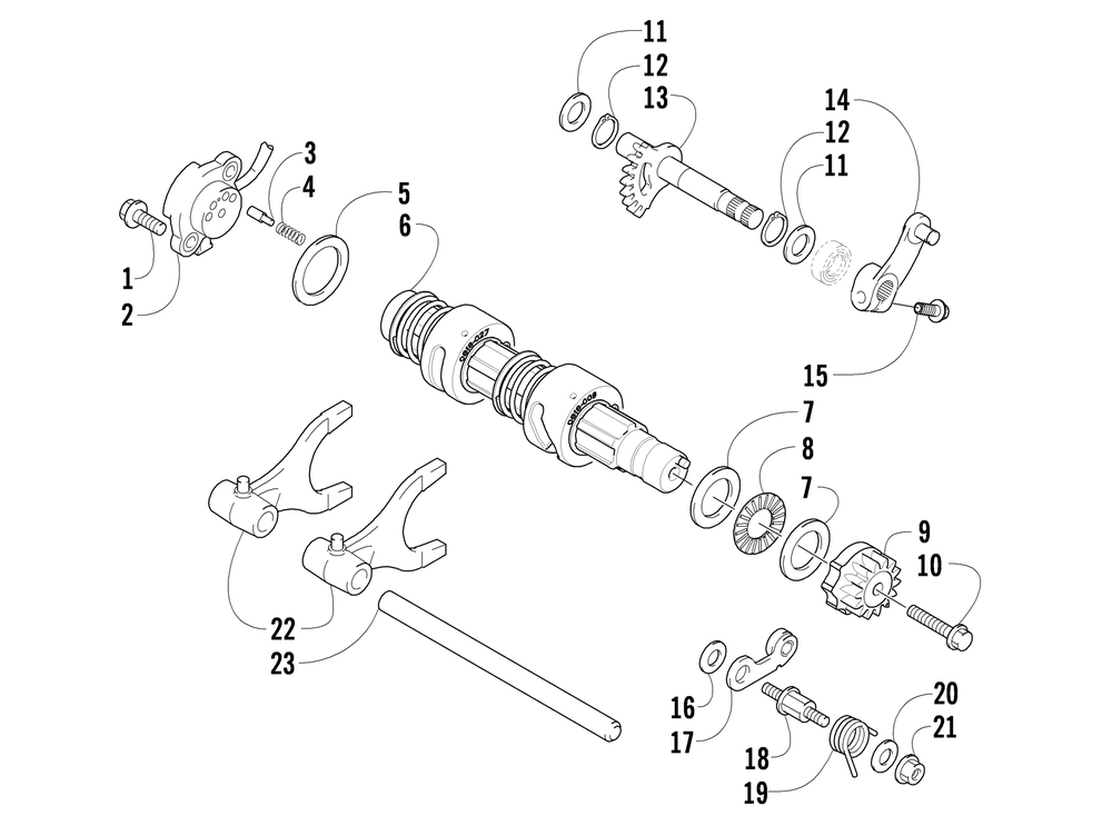 Gear shifting assembly