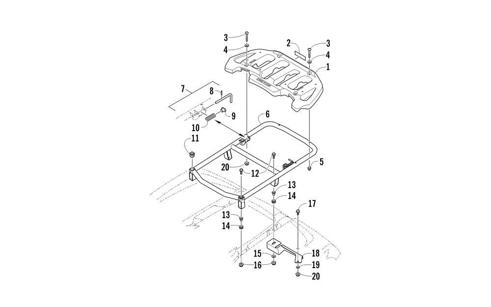 Rear rack assembly