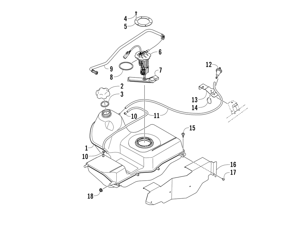 Gas tank assembly