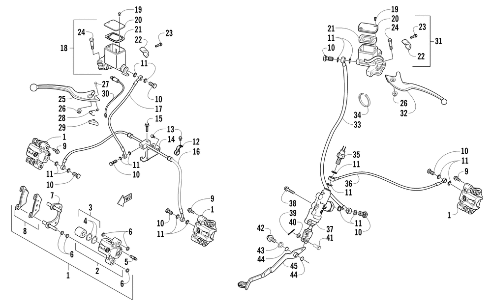 Hydraulic brake assembly