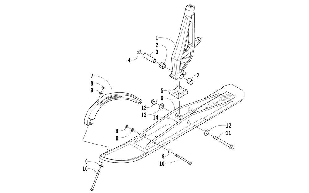 Ski and spindle assembly (ccusg_ccosg)