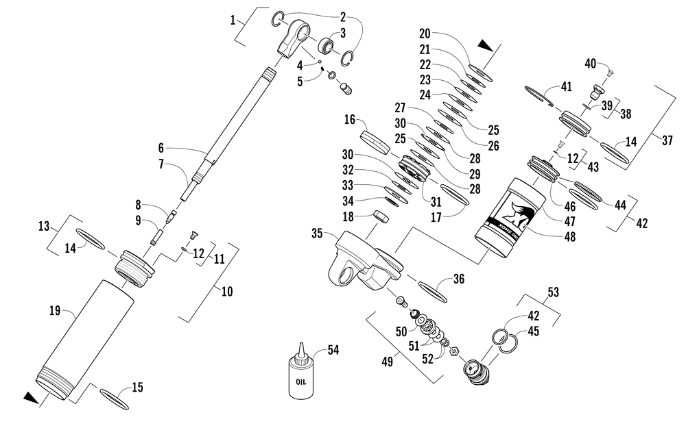 Rear suspension rear arm shock absorber (ccusg_ccosg)