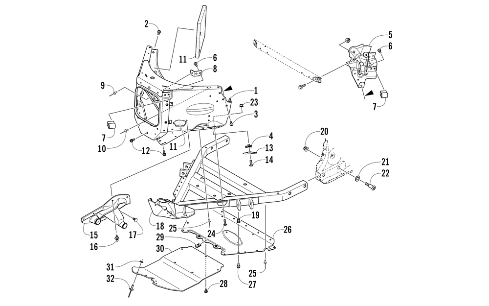 Front bumper and frame assembly