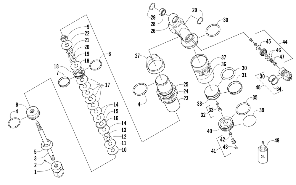 Rear suspension front arm shock absorber (prusg_prosg)
