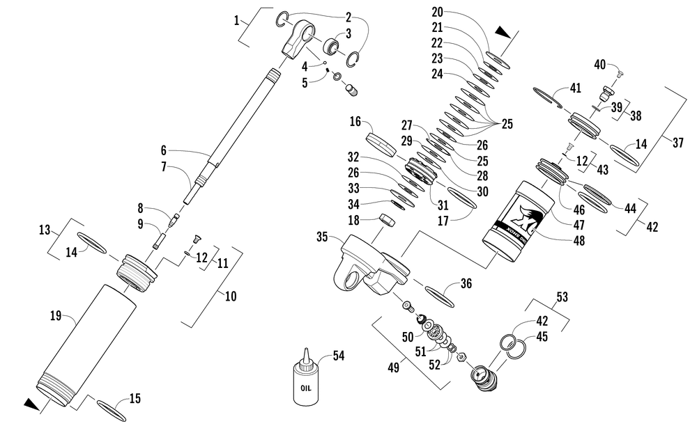 Rear suspension rear arm shock absorber (prusg_prosg)