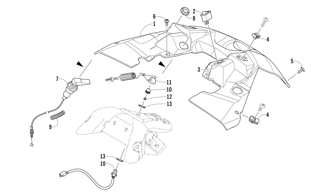 Console and switch assembly