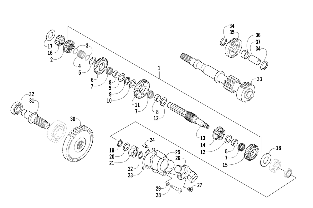 Secondary transmission assembly