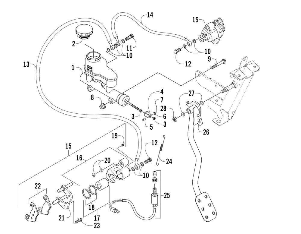 Hydraulic brake assembly