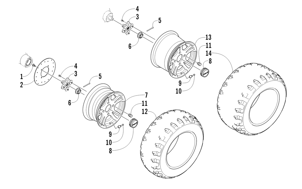 Wheel and tire assembly (optional)