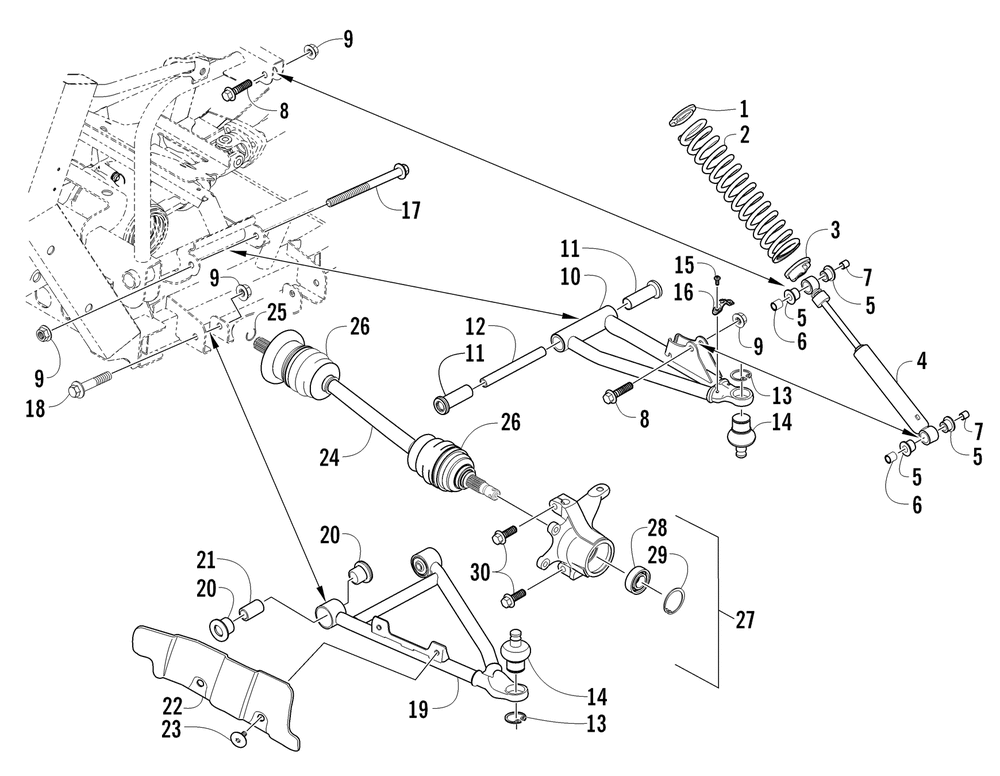 Front suspension assembly