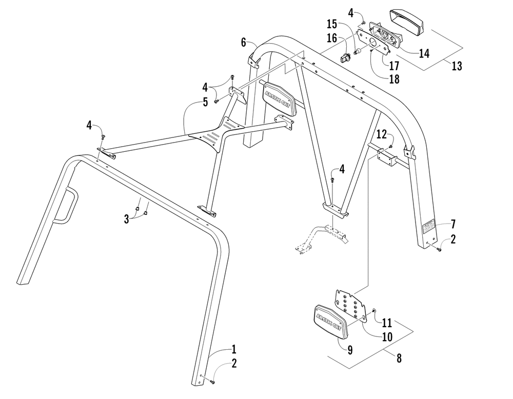 Canopy and taillight assembly