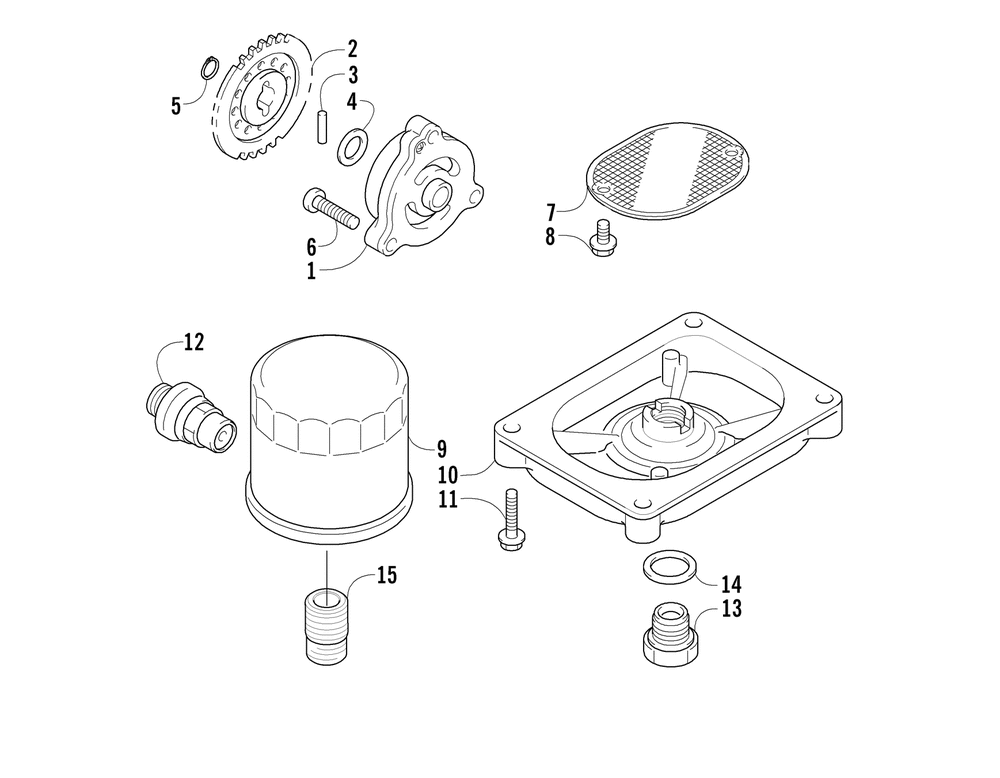 Oil filter_pump assembly